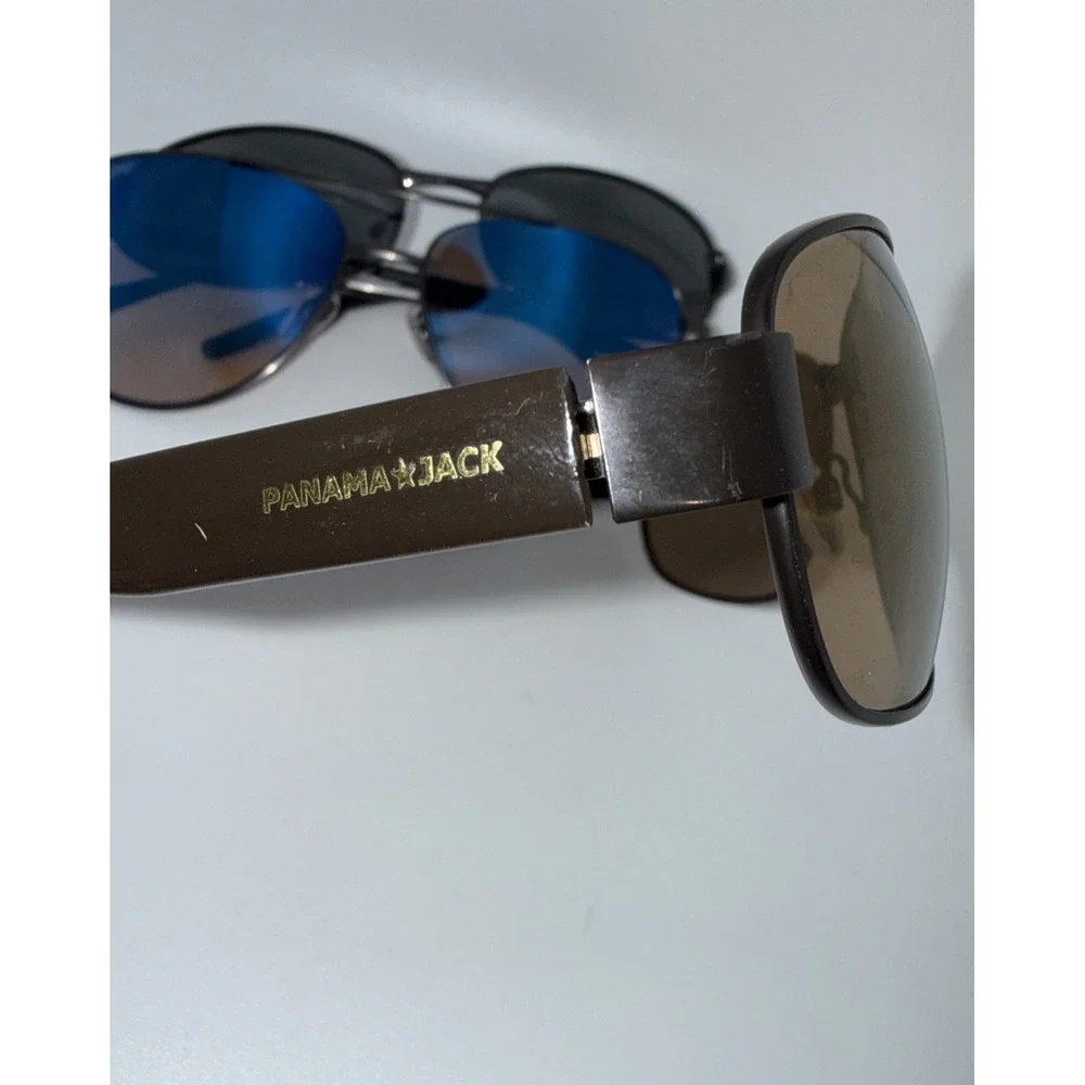 Lot Of 3 Authentic Panama Jack Metal frame Sunglasses-Black, Brown & Gray-Invest